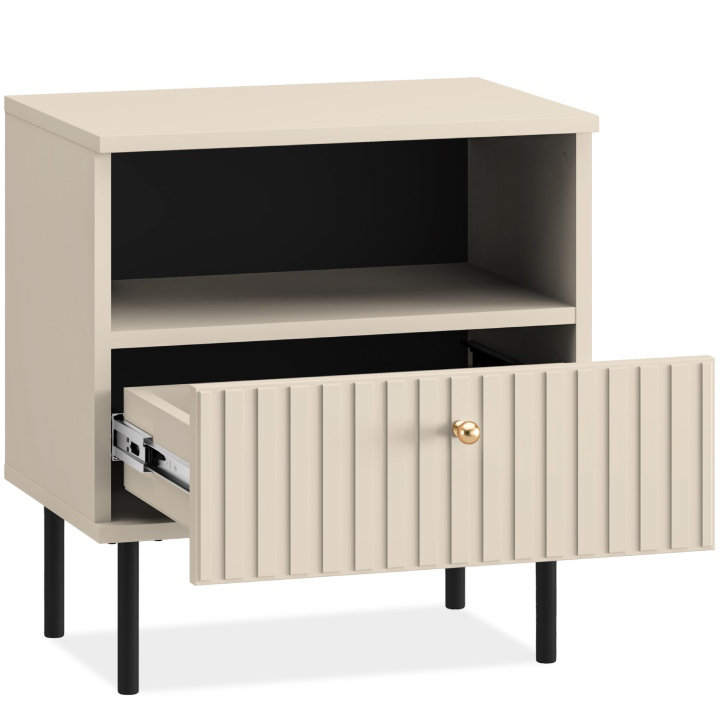 DROMA 50cm W Manufactured Wood Bedside Table