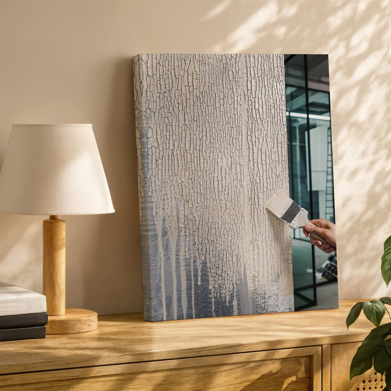 Toile, vue rapprochée d'un mur texturé avec un art mural, motif d'écorce mettant en vedette des rainures et des crêtes complexes qui imitent un art mural sur toile naturel