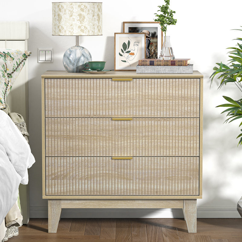Candelario 31.5'' W 3 - Drawer Dresser, Natural
