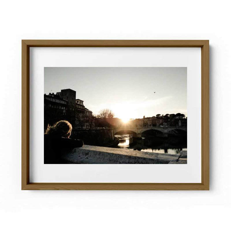 What Dreams May Come Print by Joseph Regan, 22" H x 26" W x 0.75" D, Walnut