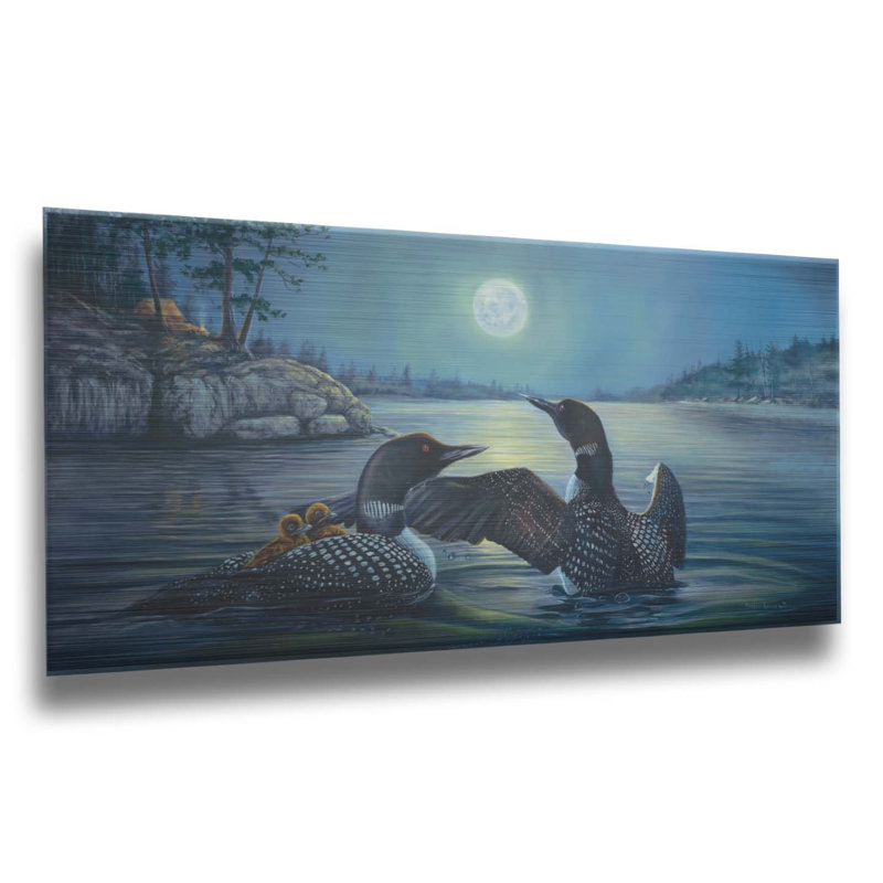 «Moonlight Serenade» par Robert Andrea, reproduction, Métal, Pas de tapis, H 12 po x l 24 po x P 1 po