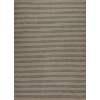 Striped Area Rug in Gray/Beige