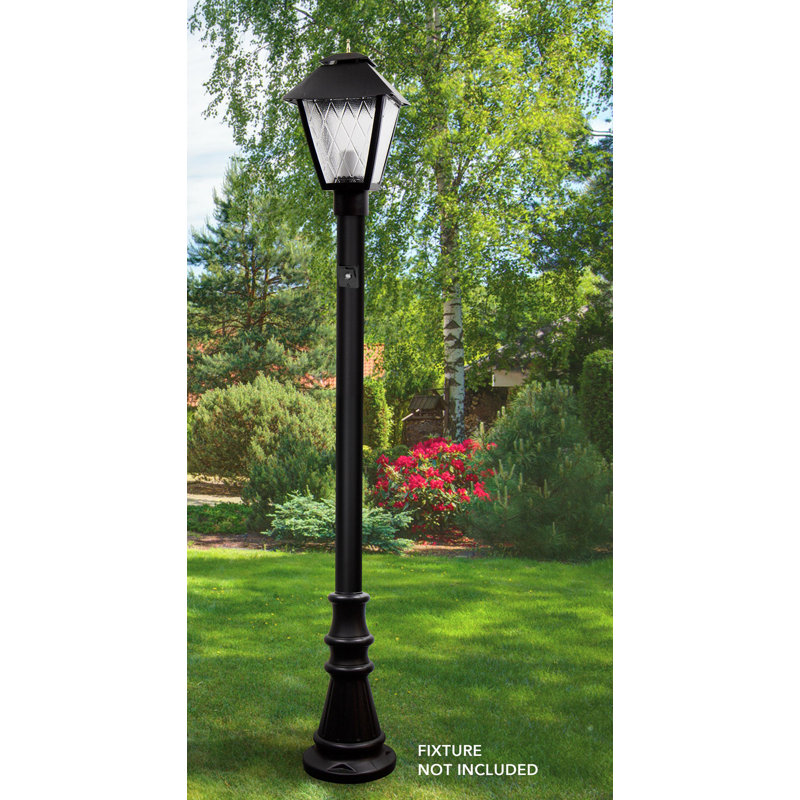 Solus 6 ft. Surface Mount Lamp Post with Dusk-to-Dawn Photocell Sensor and Decorative Base Cover
