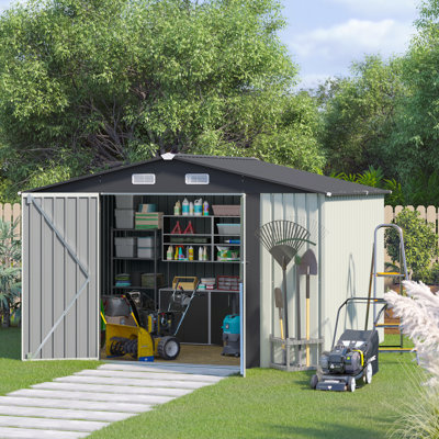 10 ft. W X 8 ft. D Metal Storage Shed