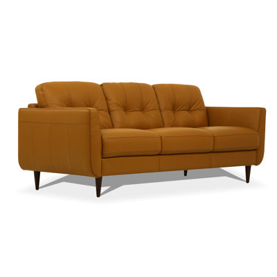 Bove 83" Genuine Leather Flared Arm Sofa