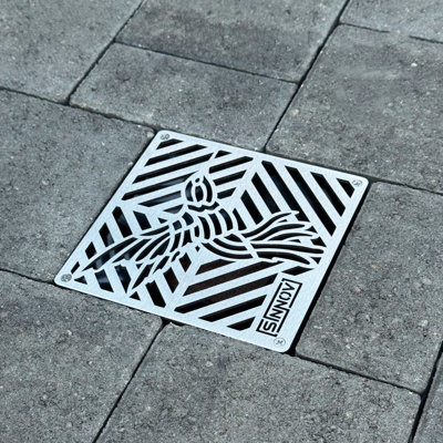 6 po Grille de drainage carrée robuste en acier inoxydable de qualité supérieure pour plusieurs tailles de tuyaux - couvercle de drainage fabriqué aux États-Unis