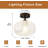 Hammer Patterned Spherical Ceiling Light Fixture