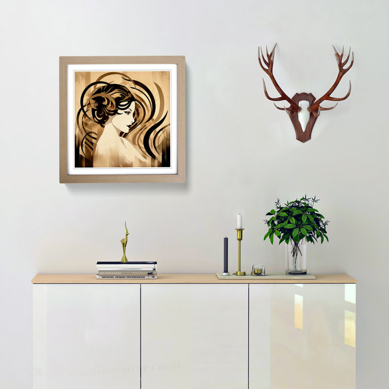 Single Picture Frame Print on Wood, Oak