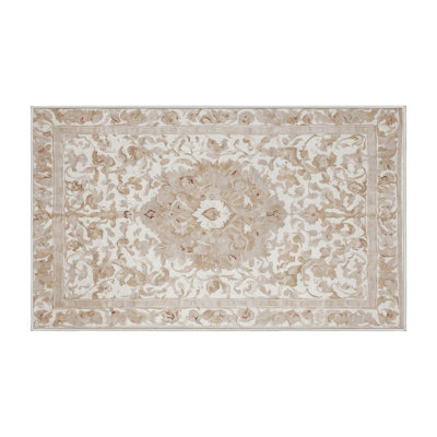 Silky Soft Plush Beige Area Rug