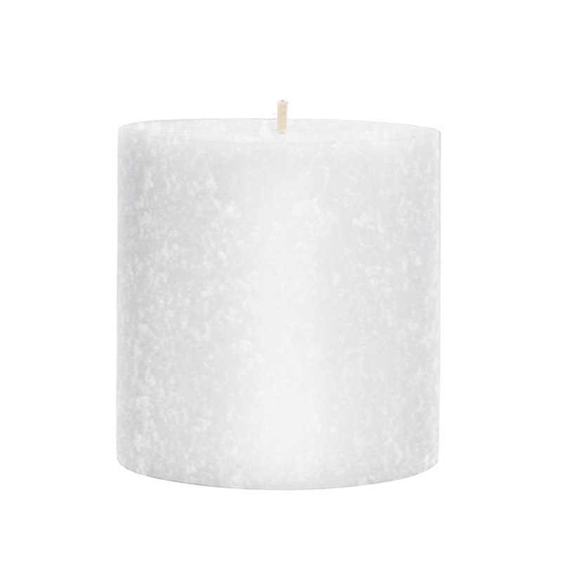 Bougie colonne non parfumée Timberline, H 3 po x l 3 po x P 3 po, Blanc