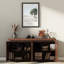 Buffet moderne avec grand espace de rangement et finition texturée distinctive