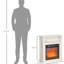 Foyer électrique 27 po - chauffage 1400 W, flamme blanche réaliste 3D, intensité réglable, télécommande, température 62 82, fonctionnement silencieux semblable au ventilateur pour une pièce de 1400 W, bûche et température, contrôlée,