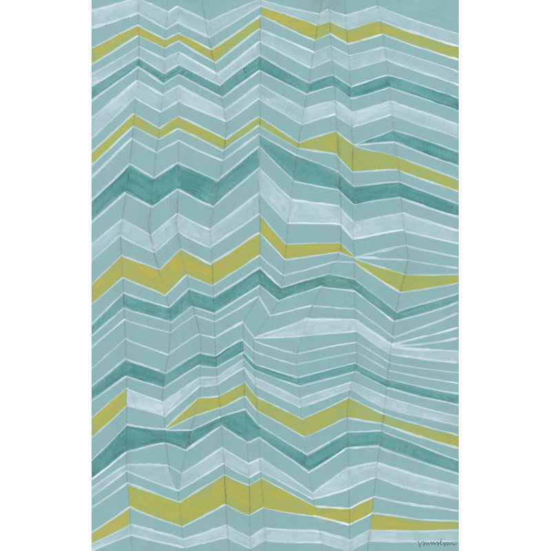 Tectonic Stripes I by Vanna Lam - Wrapped Canvas Painting, 46cm H x 30cm W
