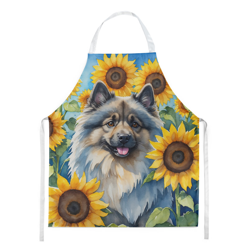 Tablier Keeshond en tournesols