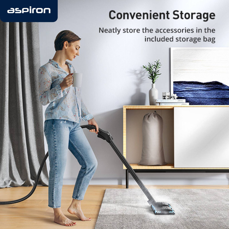 Steam Cleaner, 293°F 58 PSI Powerful Multipurpose Handheld Steam Mop for Home Use, 21 Attachments, 50Oz Capacity, Heavy Duty Steamer for Carpets, Floors, Cars, Tiles, Crack Cleaning,