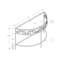 Table d'appoint, console, vestibule, étroit, canapé, verre trempé transparent, métal, contemporain-1109883569