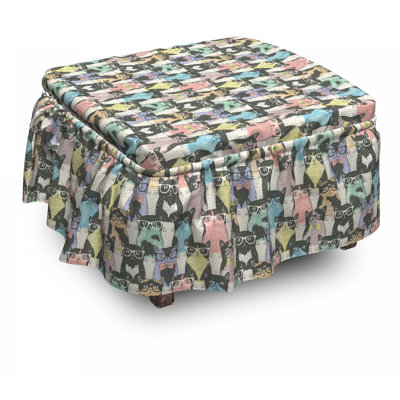 Box Cushion Ottoman Slipcover