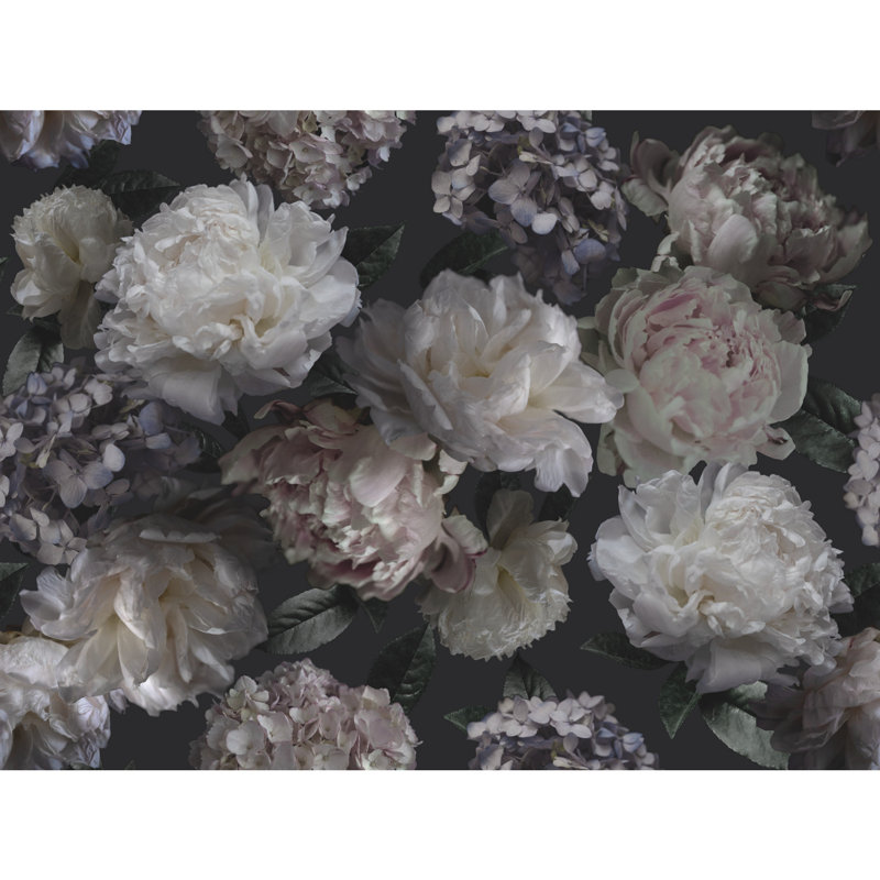 Papier peint adhésif Mr. Kate Moonlit Garden, noir et crème