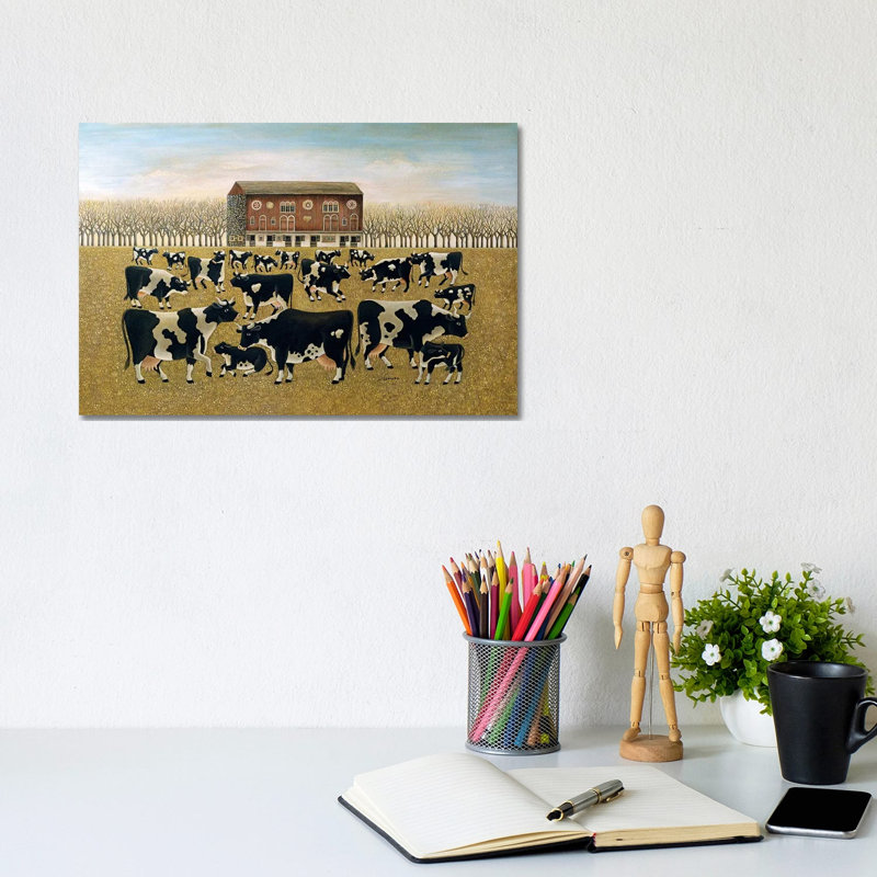 Cows Cows Cows 1 Piece Wrapped Canvas Painting, 20.32 cm H x 30.48 cm W