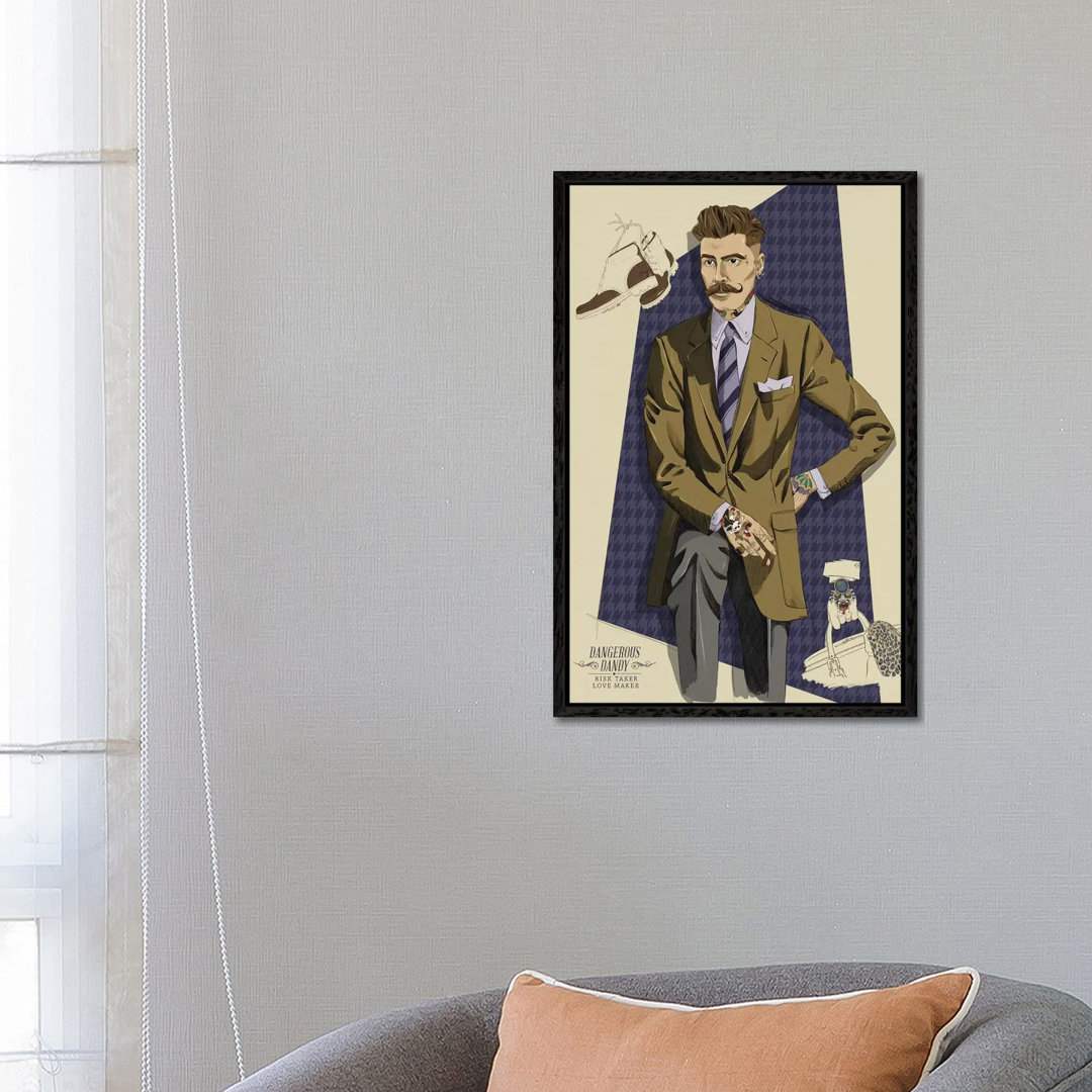 Dangerous Dandy von 5by5collective - Galerie-umwickelte Leinwand Giclée auf Leinwand