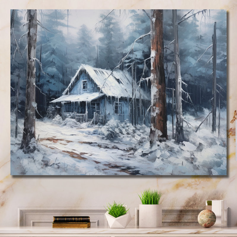 «Winter Snow Marvels II», art mural sur toile, H 16 po x l 32 po, Toile tendue