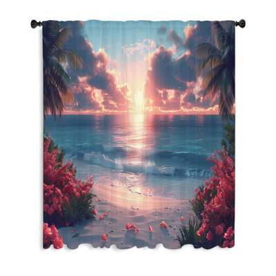 Rideaux de fenêtre Sunset, occultant et voilages - 1 panneau
