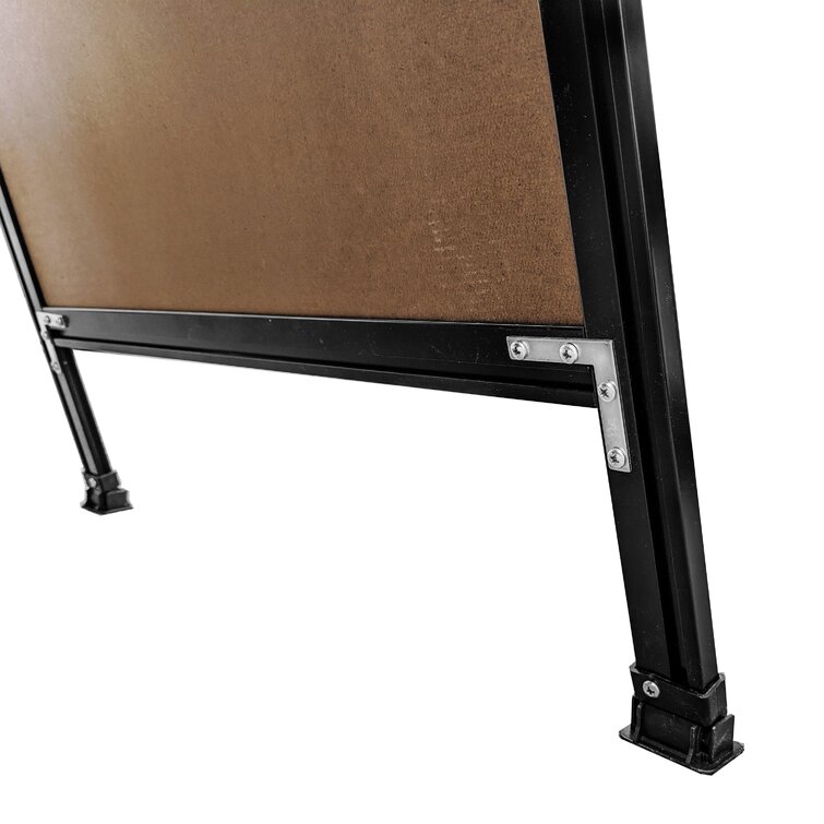 AARCO Free Standing Multi-Surface Chalkboard with Aluminum Frame