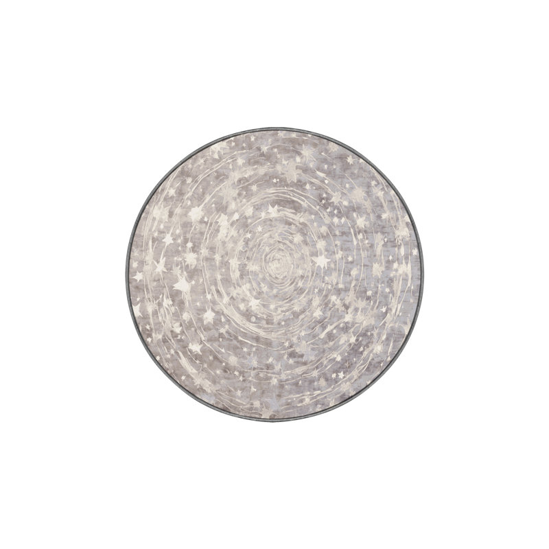Tapis gris soyeux et moelleux, Rectangle 7 pi x 10 pi