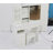 37" Middle Size Left Drawer Desktop Vanity Table + Cushioned Stool