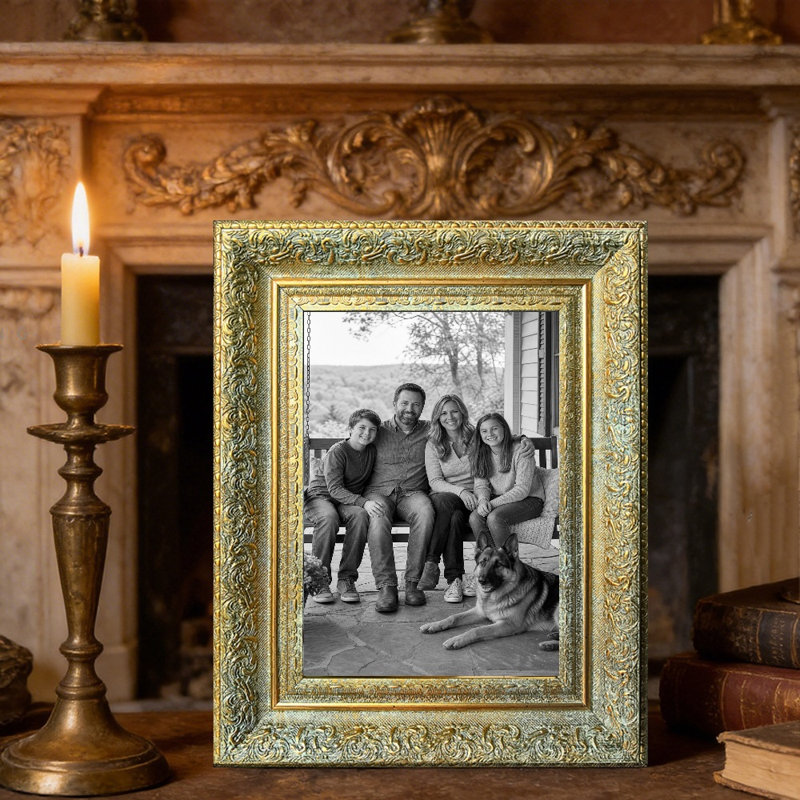 Cadre 3 pièces de style rétro doré antique pour photos et tablettes de chambre 11 po x 14 po, Antique Gold, 3, 11" W x 14" H