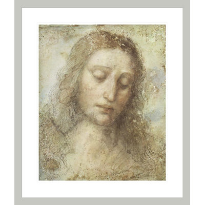 «Head of Christ» par Leonardo Da Vinci, impression giclée encadrée