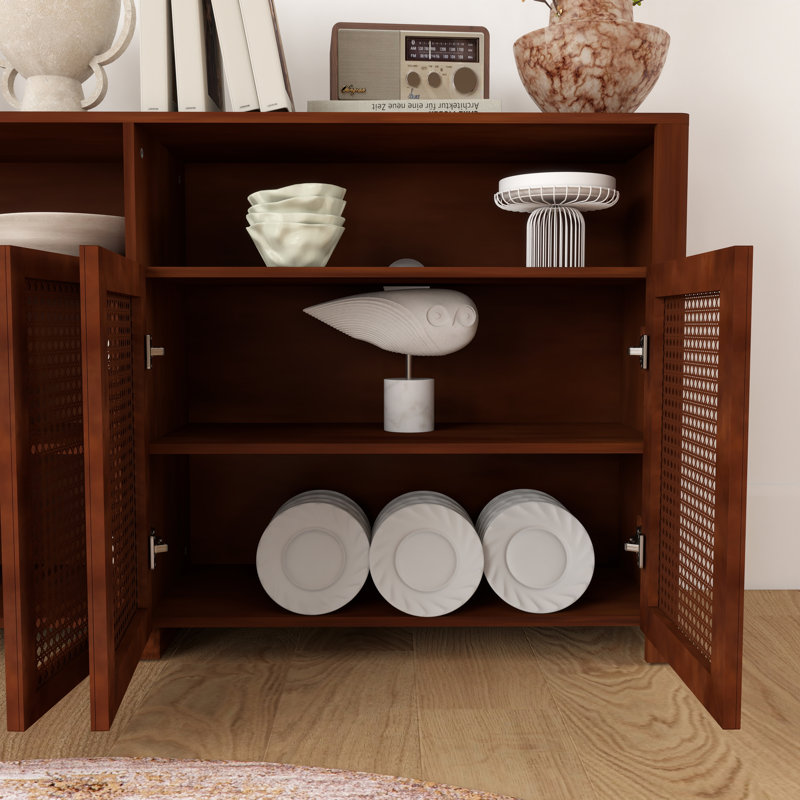 Buffet avec rangement Mid-Century, Noyer