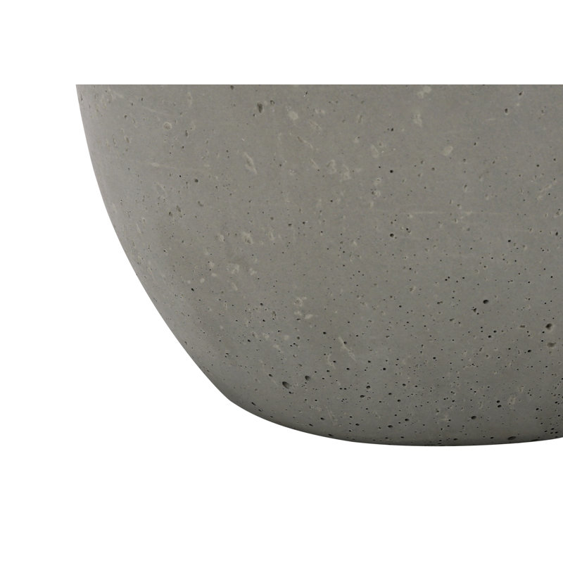 Lighting, H 20 po, lampe de table, béton gris, abat-jour ivoire / crème, contemporain