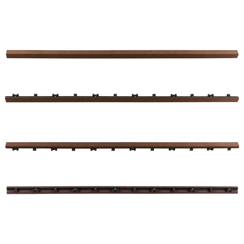 Brazilian Ipe Composite Deck Tile Straight Trim, 3 ft