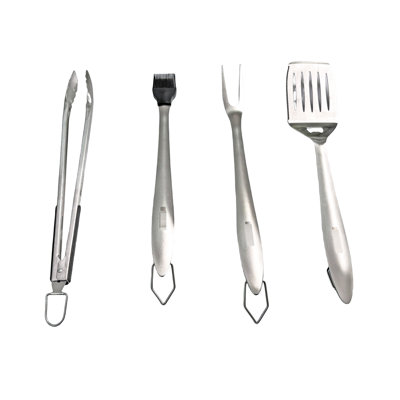 Stainless Steel Bbq Grill Tools - Spatula, , Brush, Tongs For All Kinds Of Recipes Versatile Accessories Various Methods