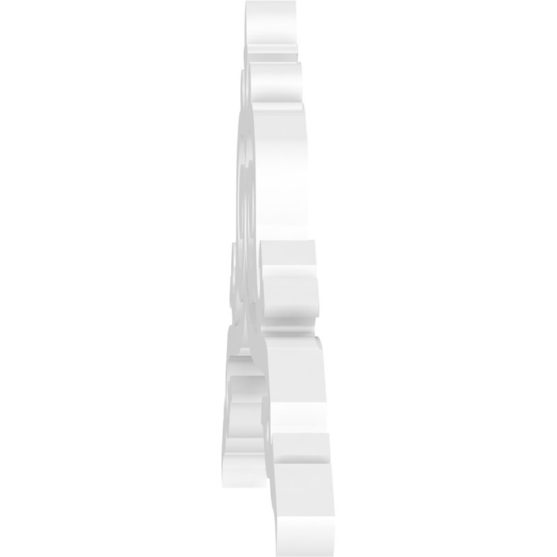 Baile Architectural Grade PVC Gable Peditment, 10" H x 48" W x 1" D, 5/12