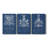 Heraldry on Navy I  -Custom Wrapped Gallery Canvas - 3 Pieces-309121538