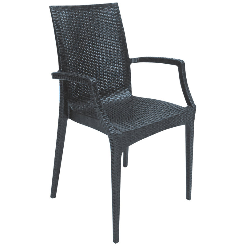 Fauteuil de salle à manger Agazio, Noir