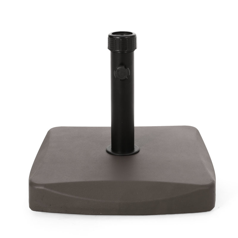 Porte-parapluies 55 lb - fabriqué en béton et en acier, peut accueillir un parasol de 8 pieds, brun, 17,59 po X 14,23 po, base solide,