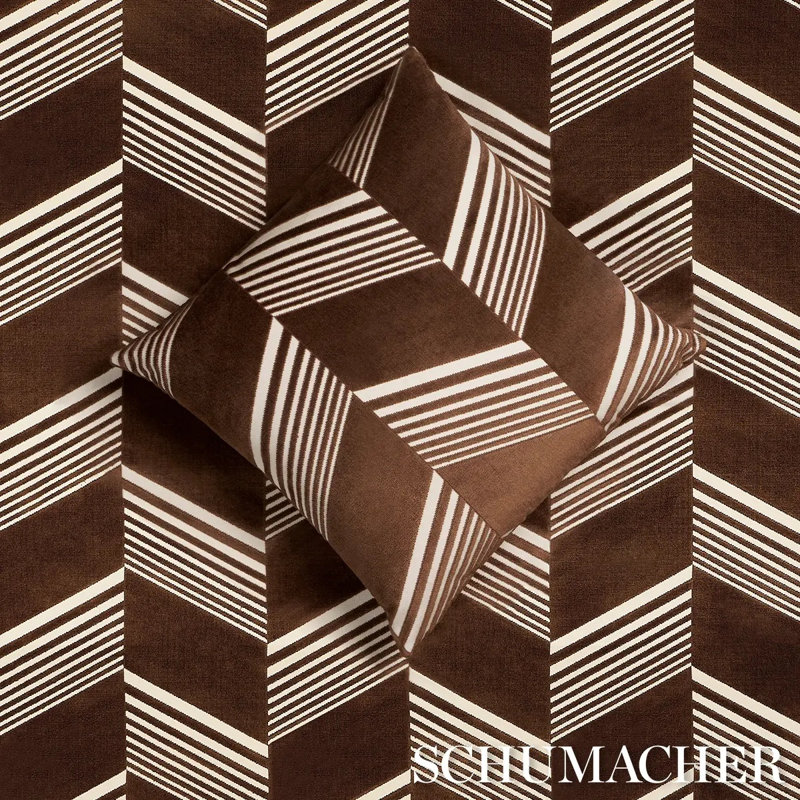 Schumacher X Victor Glemaud Square Pillow Cover & Insert, Brown