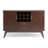 Draper SOLID HARDWOOD Mid Century Sideboard Buffet and Wine Rack in Medium Auburn Brown-2055832552