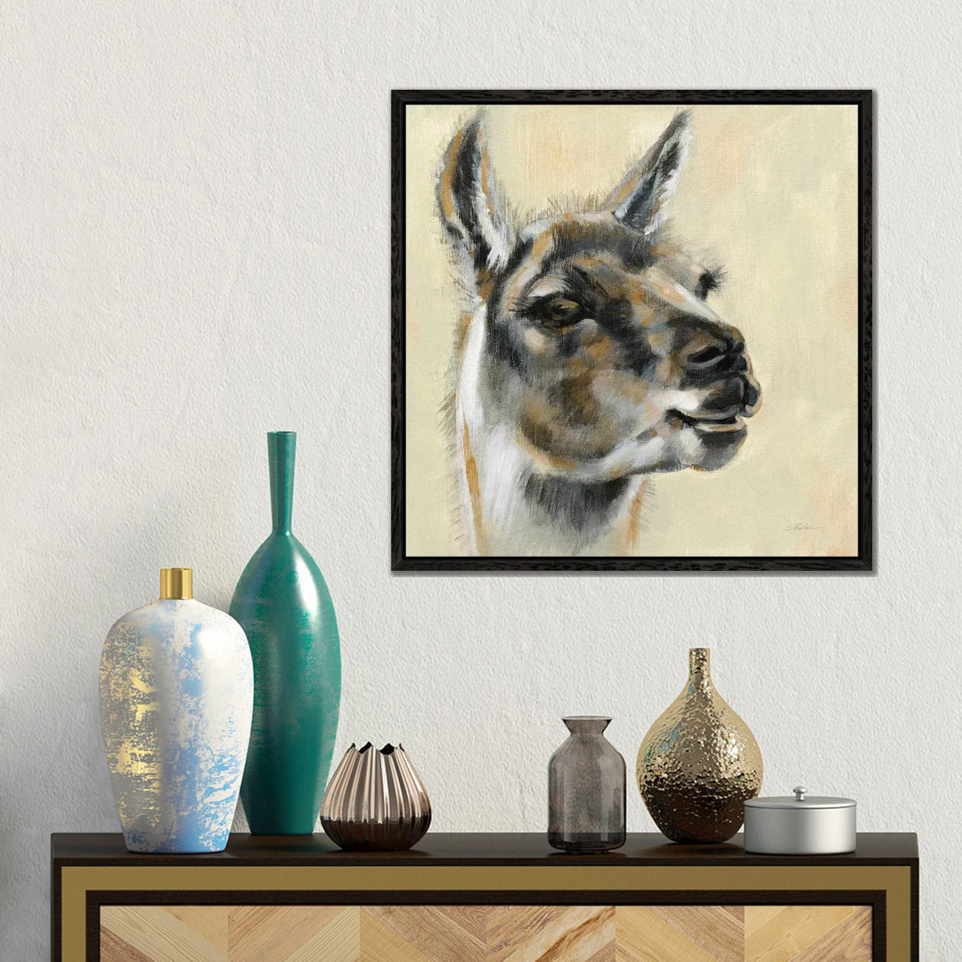 Llama Portrait by Silvia Vassileva - Gallery-Wrapped Canvas Giclée on Canvas