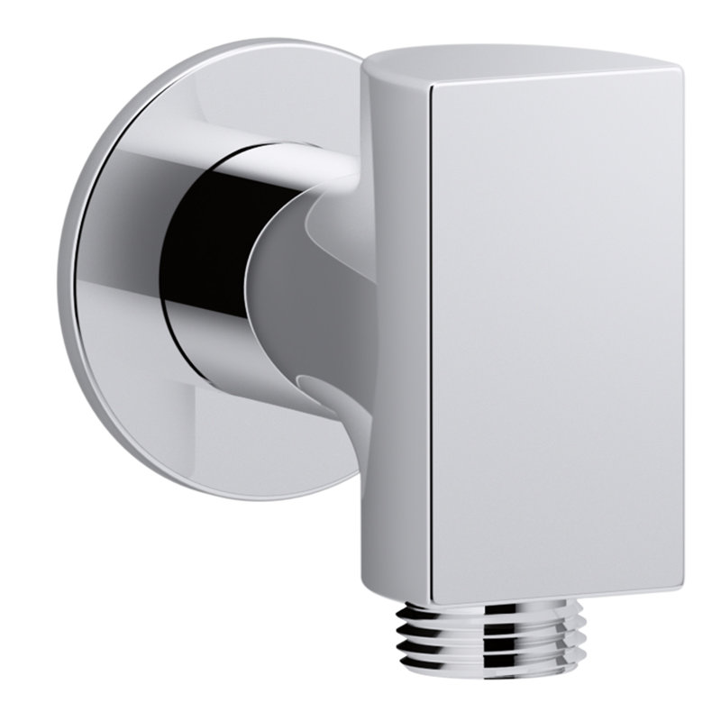 Coude d'alimentation mural avec clapet anti-retour Exhale, Chrome poli