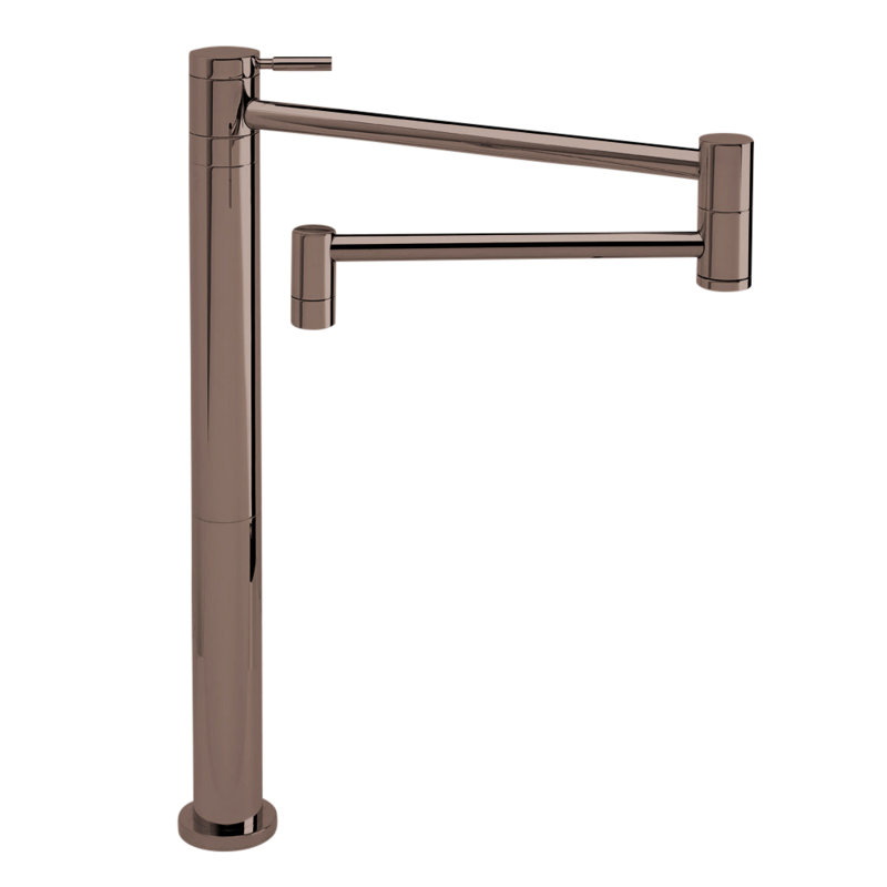 Contemporary Counter Mounted Potfiller, Antique Bronze