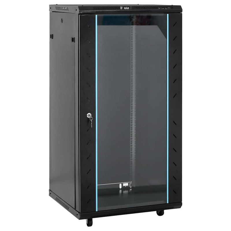 22U Network Cabinet 19" IP20 23.6"X23.6"X47.2", Black
