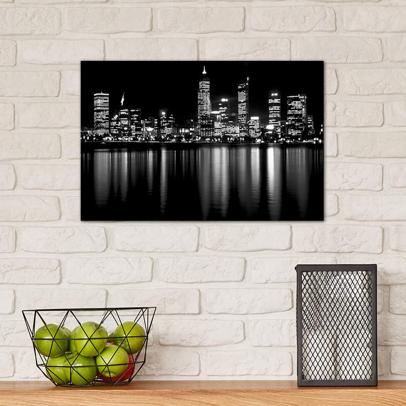Downtown City - No Frame Print on Canvas, 101.6 cm H x 66.04 cm W x 3.175 cm D