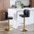 Swivel Barstools Adjustable Seat Height, PU Upholstered Bar Stools