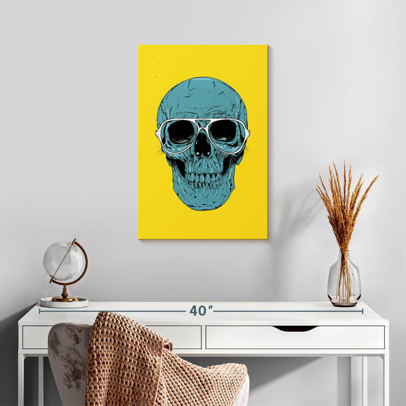 Crâne bleu Kerner II, H 24 po x l 16 po