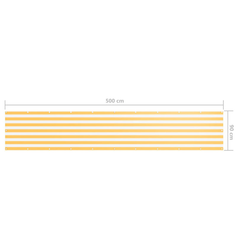 Fokko 0.9m x 5m Rectangular Shade Sail, Yellow
