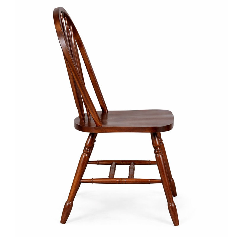 Azizi 18'' H Solid Wood Side Chair, Chestnut